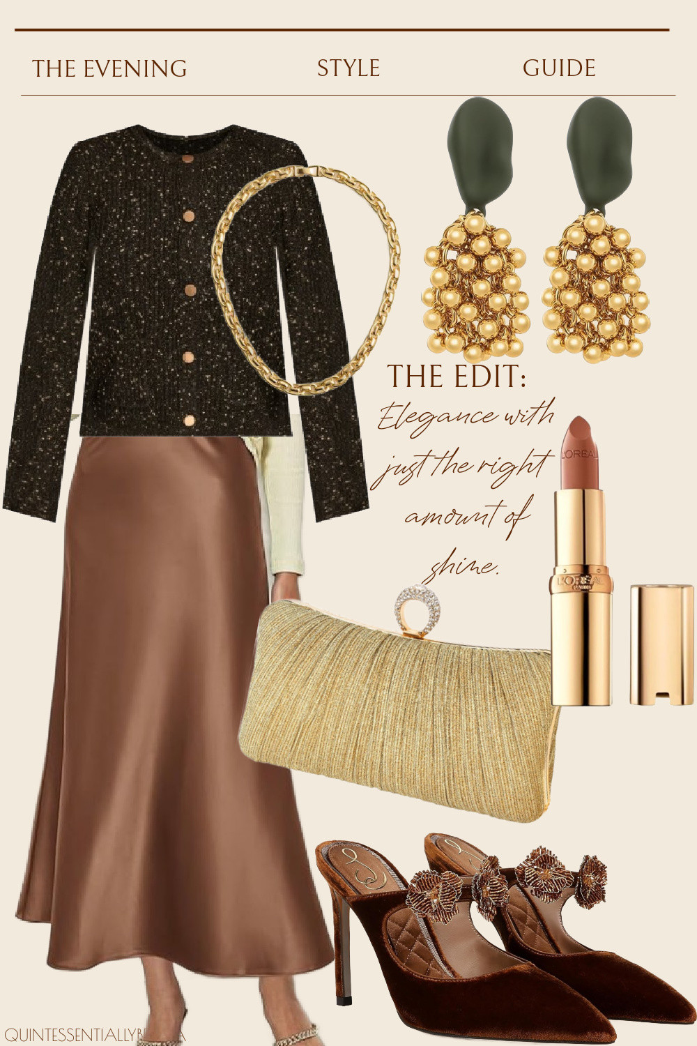 An effortless evening style guide with just the right amount of shine. 

 

#LTKHoliday #LTKSeasonal #LTKSaleAlert