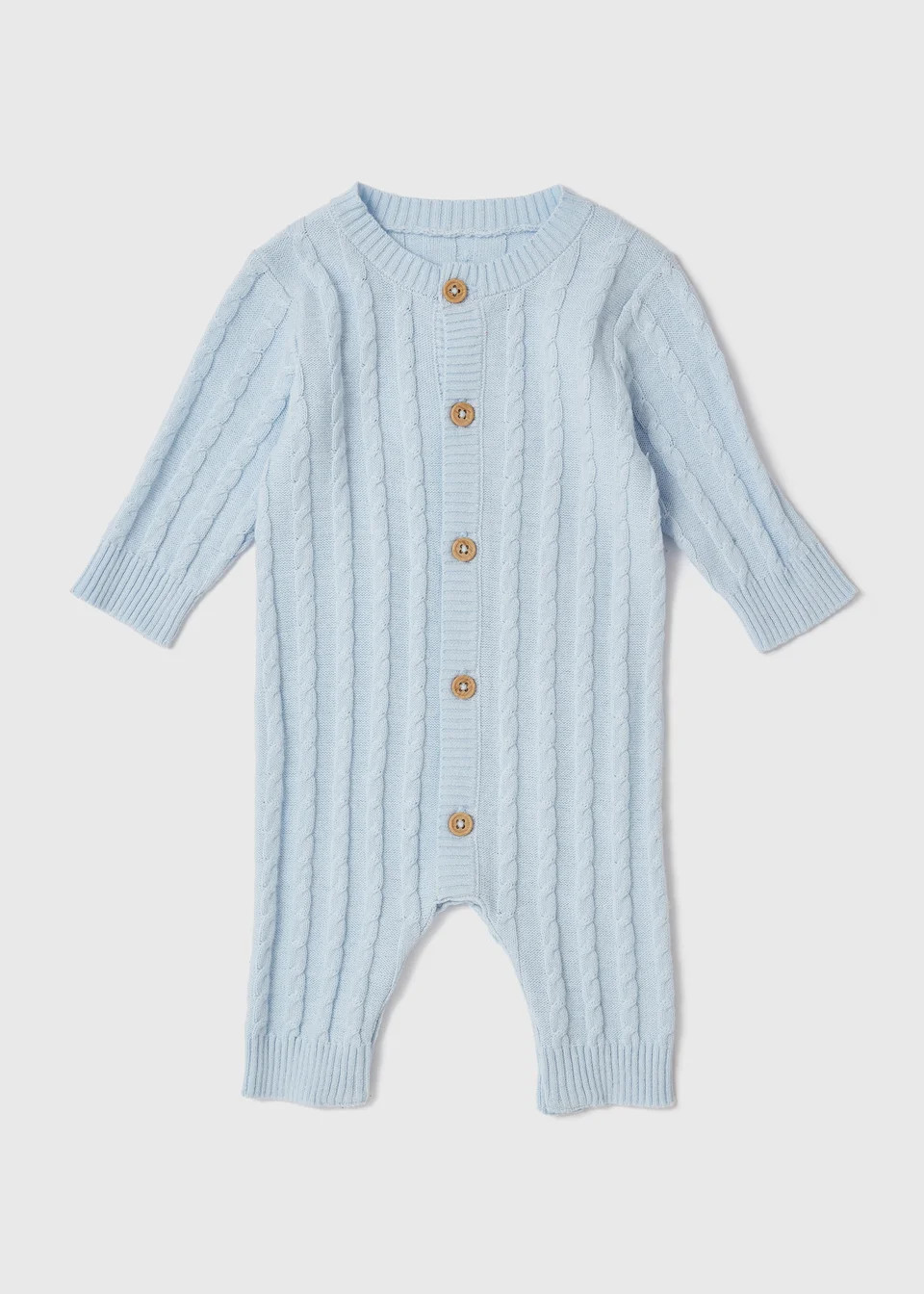 Baby Blue Knitted Romper (Newborn-23mths) - Newborn | Matalan (UK)