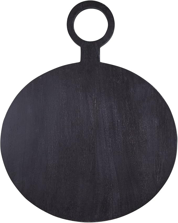 Santa Barbara Design Studio Table Sugar Mango Wood Round Charcuterie Board, Small, Black | Amazon (US)