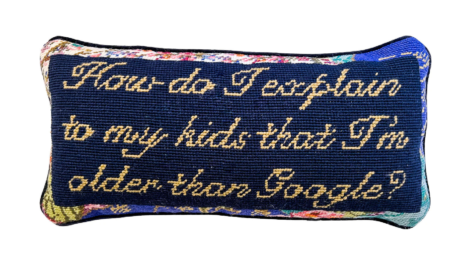 Older Than Google Needlepoint Pillow | Penny Linn Designs