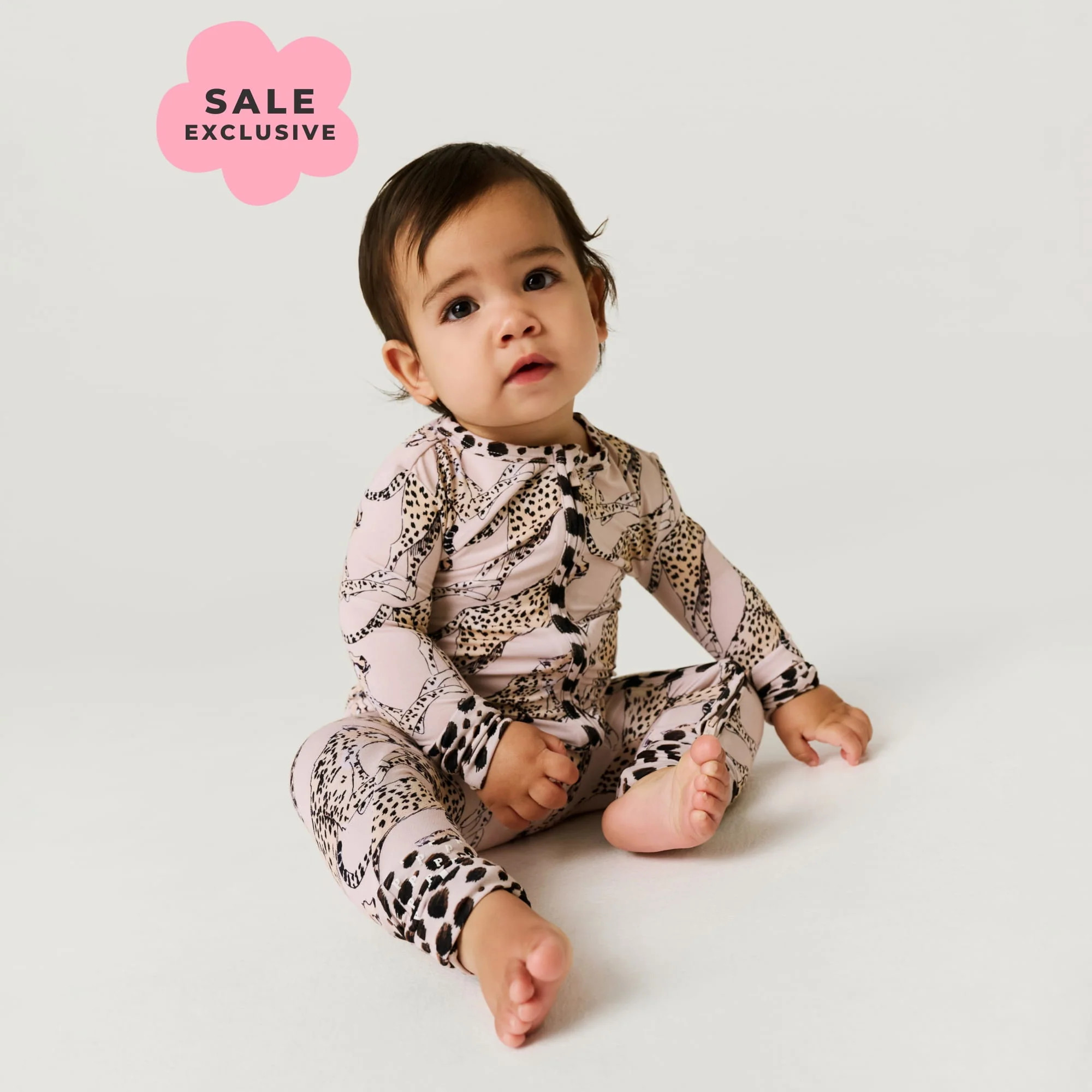 Leopard Brown Long Sleeve Lucinda Convertible One Piece | Posh Peanut® | Posh Peanut