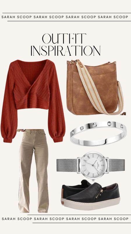 The red blouse and khaki pants is perfect to add to your fall wardrobe! Accessorize with some silver jewelry and a crossbody bag. 

#LTKstyletip #LTKfit #LTKSeasonal
