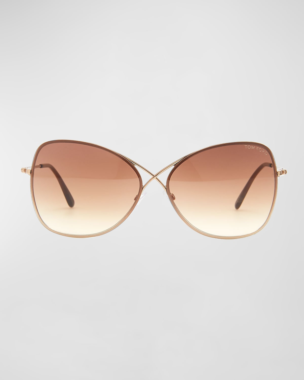 Colette Metal-Frame Butterfly Sunglasses | Neiman Marcus