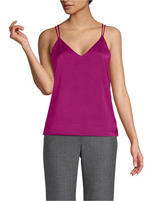 Lands' End Women's Satin Vneck Camisole - Macy's | Macy's