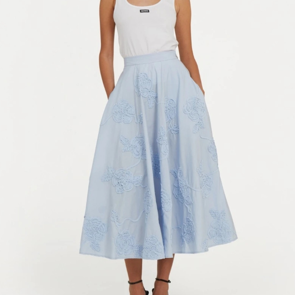 ROTATE BIRGER CHRISTENSEN floral-appliqu\u00e9 maxi skirt | Poshmark