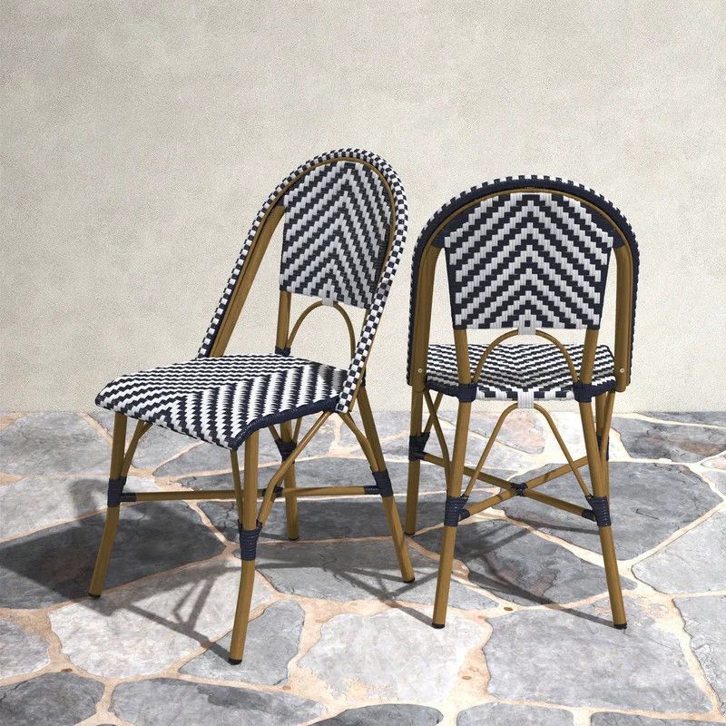 Camila Classic French Stacking Patio Dining Chair (Set of 2) | Wayfair North America
