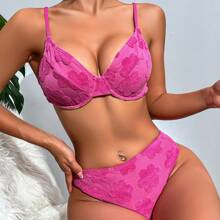 Floral Jacquard Underwire Bikini Swimsuit | SHEIN