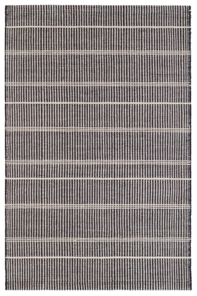 Samson Black Handwoven Indoor/Outdoor Rug | Annie Selke