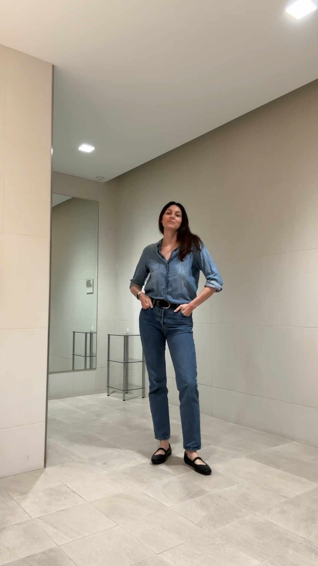 Denim on denim outfit idea to wear to work. Casual work outfit.

#LTKWorkwear #LTKStyleTip #LTKOver40
