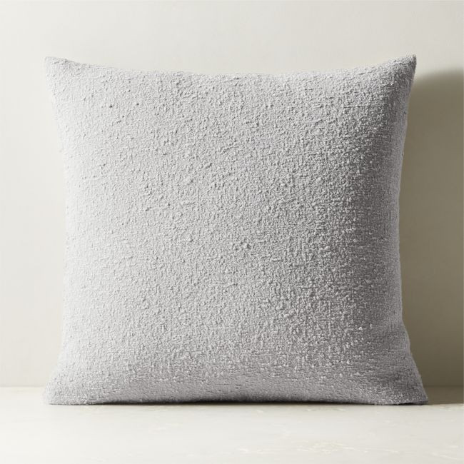 Warm Grey Boucle Throw Pillow Cover 23""x23 | CB2