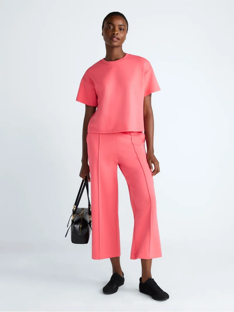 Scoop Women's and Women's Plus Scubaknit Tee with Short Sleeves, Sizes XS-4X | Walmart (US)