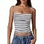 QINSEN Women's Double Lined Basic Tank Top Adjustable Spaghetti Straps Sleeveless Camisole Shirts | Amazon (US)