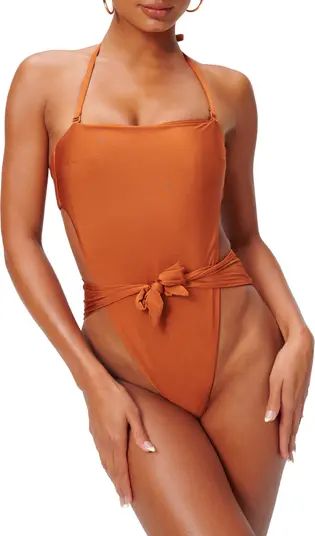 Tie Front One-Piece Swimsuit | Nordstrom Rack