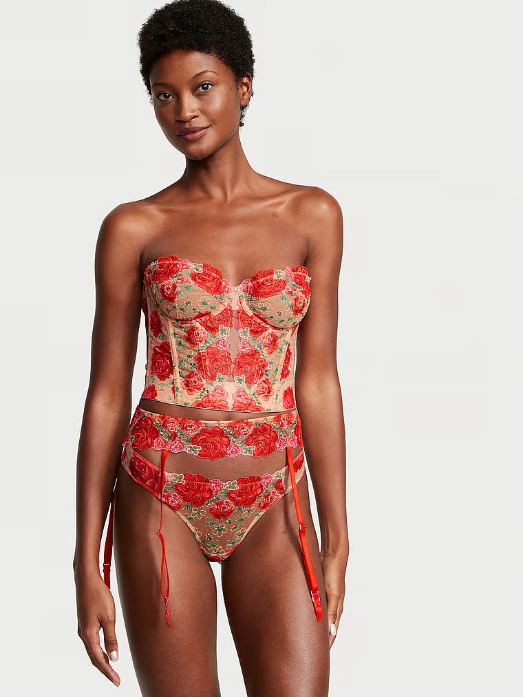 Strapless Floral Embroidery Corset Top | Victoria's Secret (US / CA )