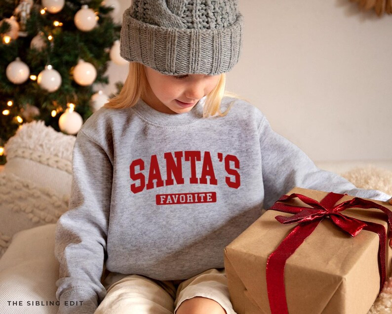 Santa's Favorite Kids Christmas Sweatshirt, T-shirt or Bodysuit | Christmas Gift for Toddler, Fun... | Etsy (US)