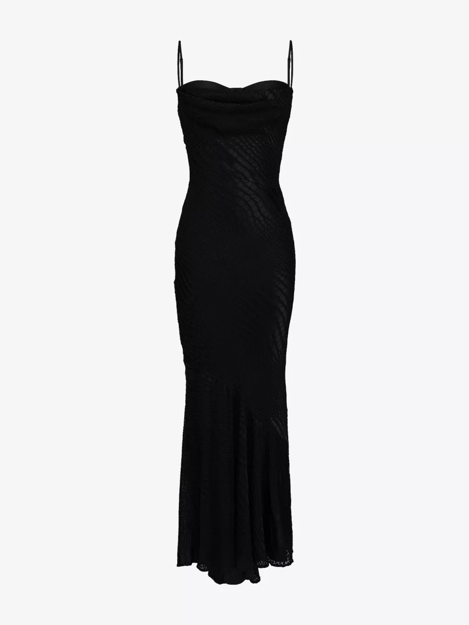 Nalani Devore Satin Maxi Gown | Selfridges