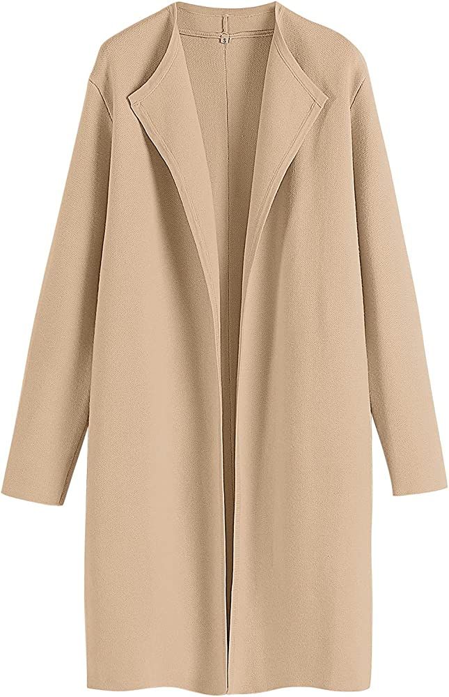 Prinbara Open Front Cardigan for Women Fall Casual Long Sleeve Sweater Cardigans Elegant Lightwei... | Amazon (US)