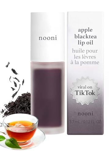 NOONI Korean Vegan Appleseed Lip Oil - Appleblacktea | Long-Lasting, Moisturizing, Plumping, Revitalizing for Dry Lips, Waterproof, No Peel Off, Hydrating, Nourishing Crystal Clear, 0.12 FL Oz | Amazon (US)