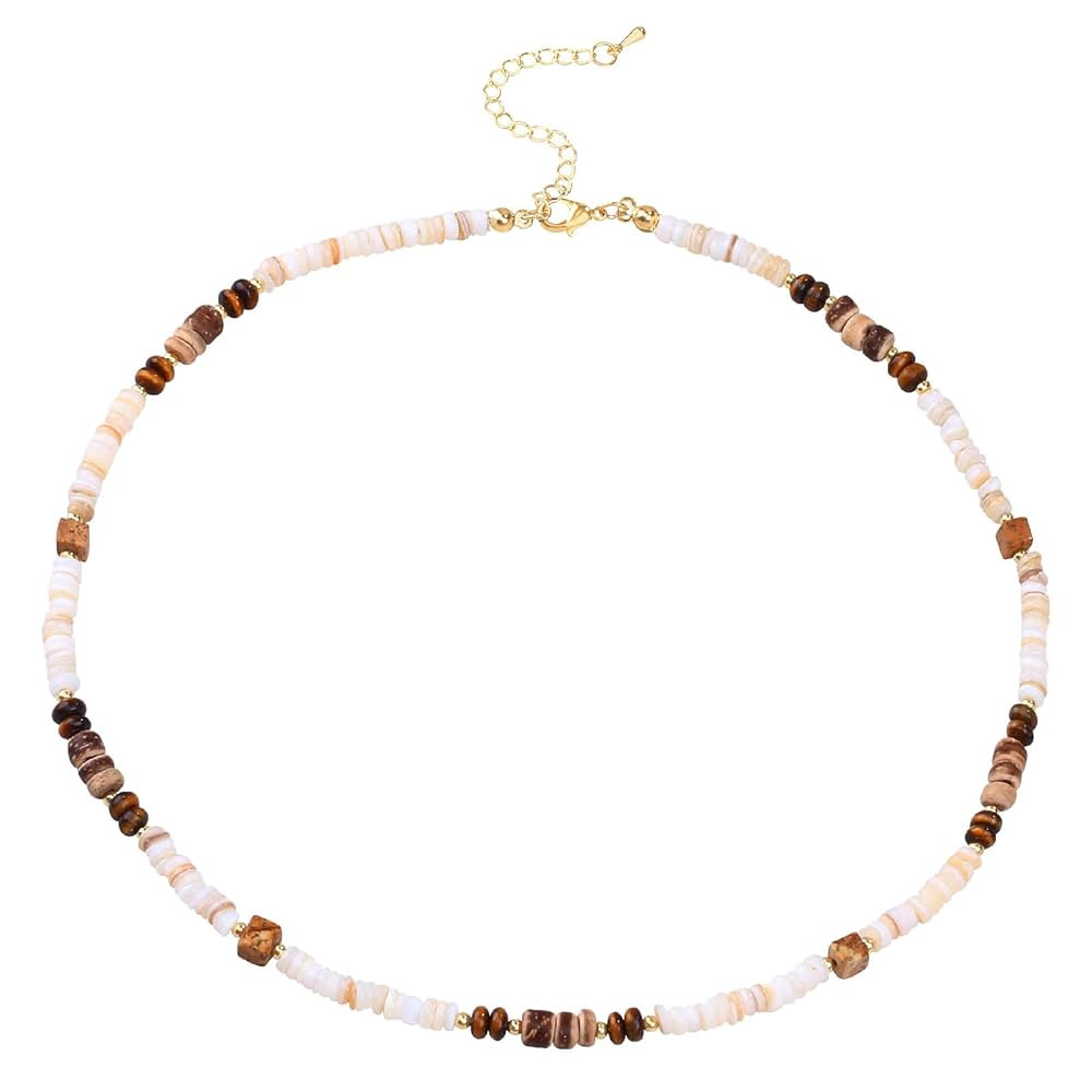 Dainty Handmade Beaded Necklace Healing Crystal Charm Necklace for Women, Mom Gifts Mothers Day G... | Amazon (US)