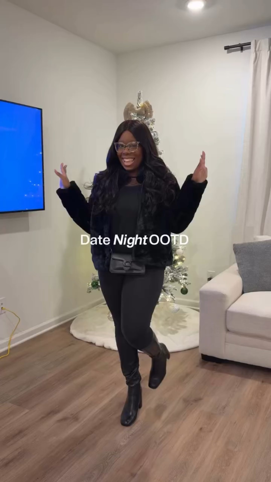 Cute & cozy OOTD for my husband’s birthday! 🖤

Shirt: Ross Dress for Less 
Tank & Tights: H&M 
Boots: Steve Madden 
Bag: Coach
Jacket: Dillard’s 

Every time I wear Steve Madden shoes I think about @iamtituscody’s video. 🤣 

#ootd #datenightoutfit #winteroutfitinspo #blackgirlcontentcreator #microinfluencers

#LTKgrwm #LTKFindsUnder50 #LTKootd