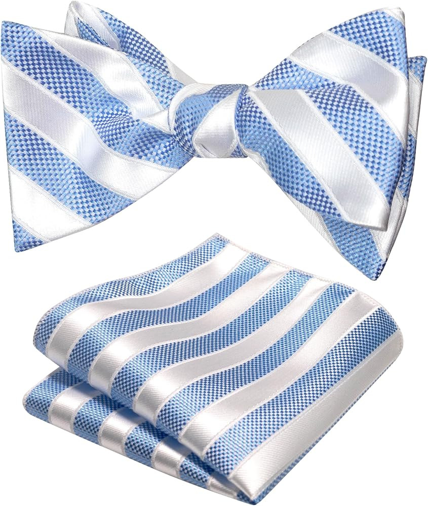 Original Mens Bowtie Self Bow Tie & Pocket Square Set | Amazon (US)