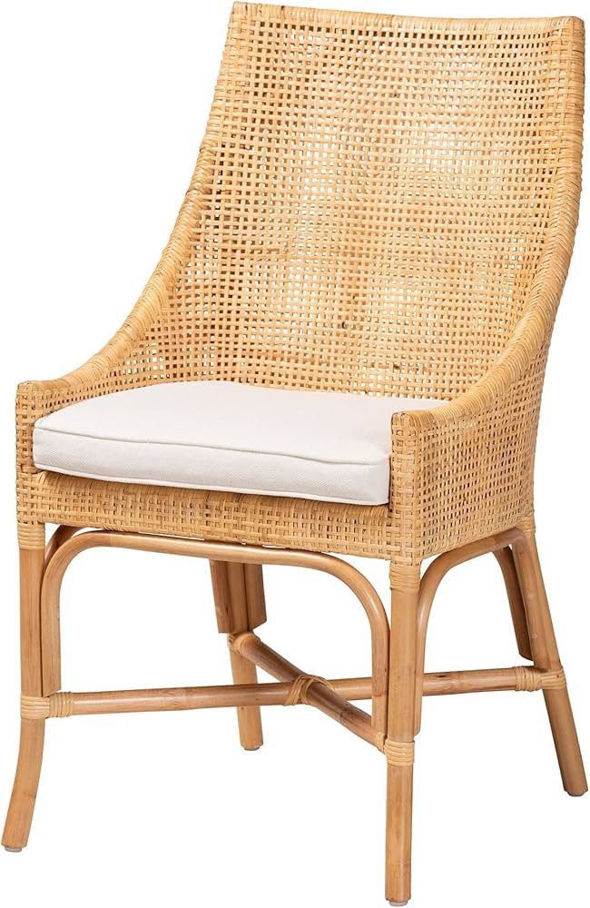 Bali & pari Bella Modern Bohemian Natural Rattan Dining Chair | Amazon (US)