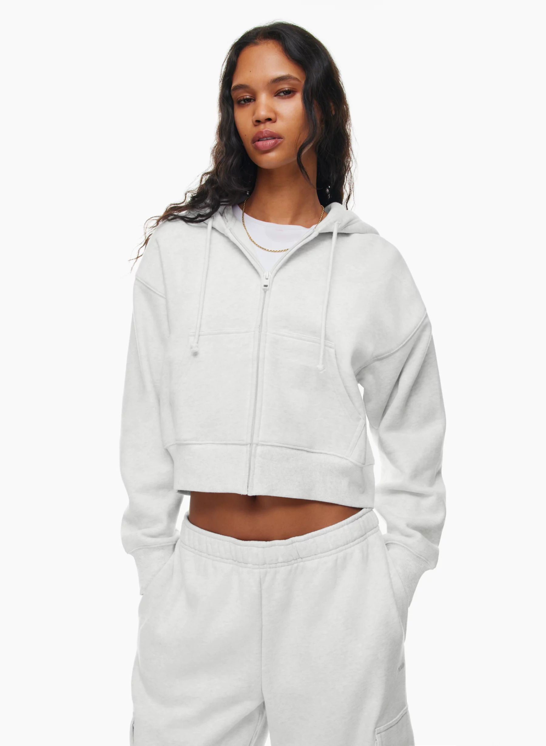 COZY FLEECE BOYFRIEND BOXY ZIP HOODIE | Aritzia