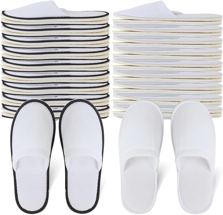 Yeios 20 Pairs Disposable Slippers for Guests Hotel Slippers Spa Slippers Non-slip Washable House... | Amazon (US)