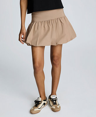 Women's Bubble-Hem Side-Zip Mini Skirt | Macy's