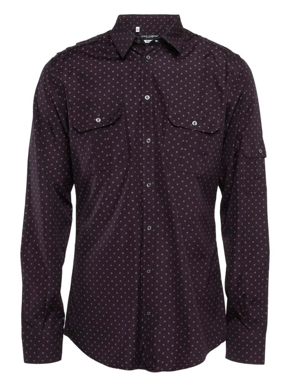 polka-dot cotton shirt | Farfetch Global