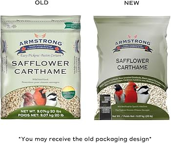 Armstrong Wild Bird Food Safflower Bird Seed, 20 Pounds - for Northern Cardinals, Rose-Breasted G... | Amazon (US)