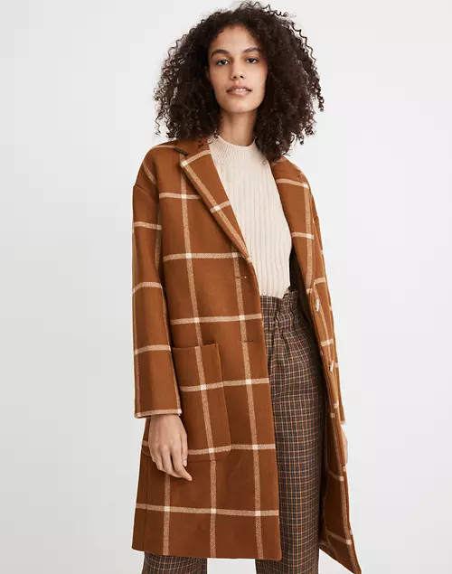 Windowpane Elmcourt Coat in Insuluxe Fabric | Madewell