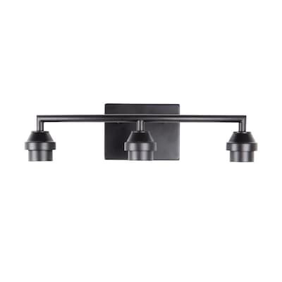 Style Selections  18.63-in 3-Light Black Transitional Vanity Light | Lowe's