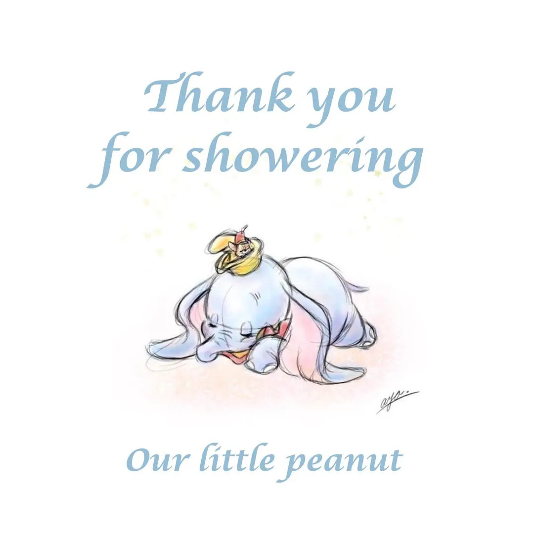 Dumbo Shower Favor Bag Tags or Event Sign - Etsy | Etsy (US)