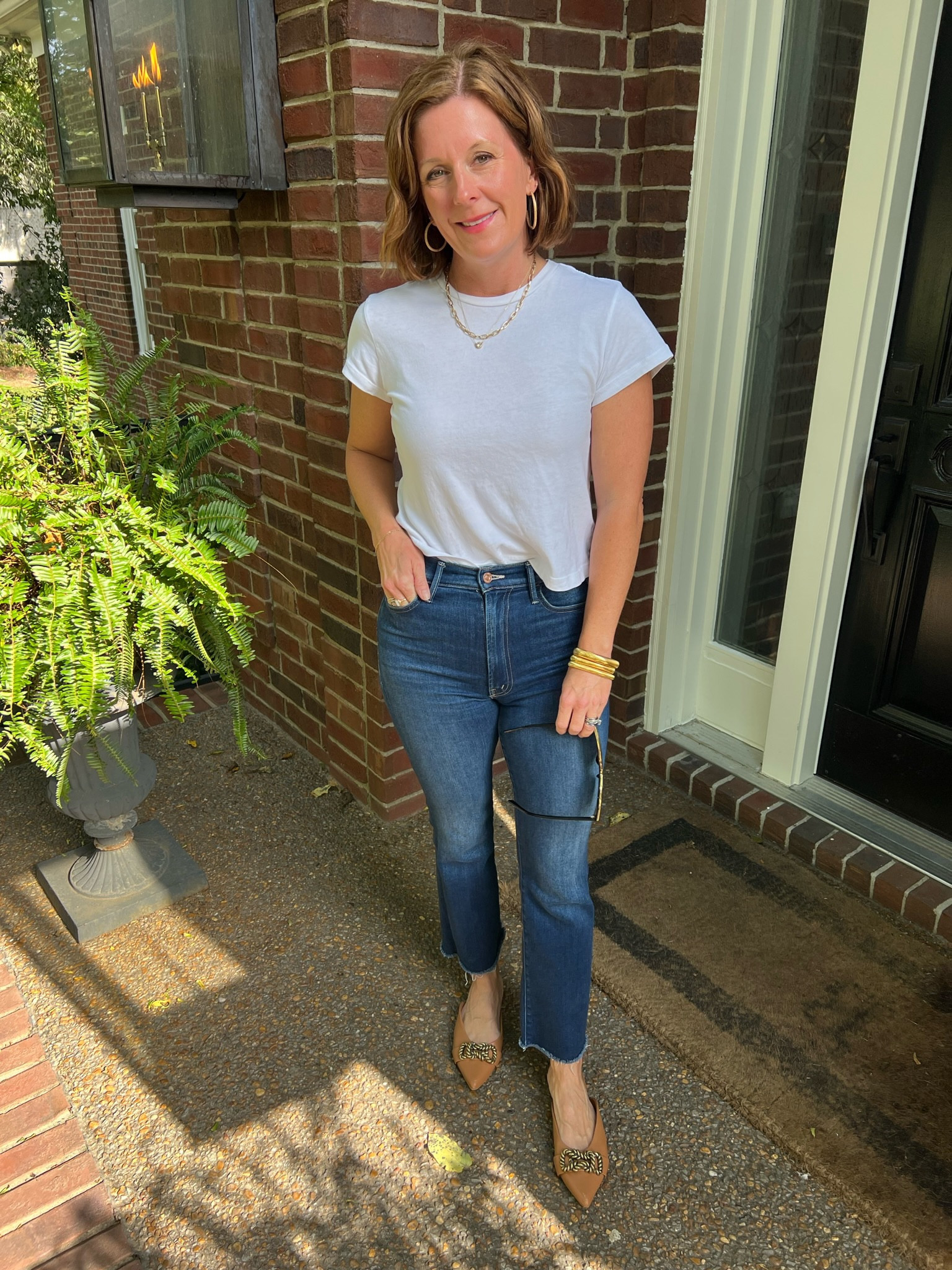 Tee Shirt + Jeans + Tan Mules….

🍂Simple fall style at its best🍂

#LTKSeasonal #LTKtravel #LTKstyletip