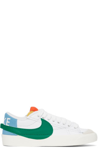 Nike - White & Blue Blazer '77 Jumbo Low Sneakers | SSENSE