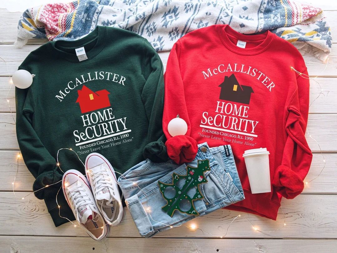 McCallister Home Security Sweatshirt, Christmas Vacation Sweatshirt, Christmas Movie Sweater, Chr... | Etsy (US)