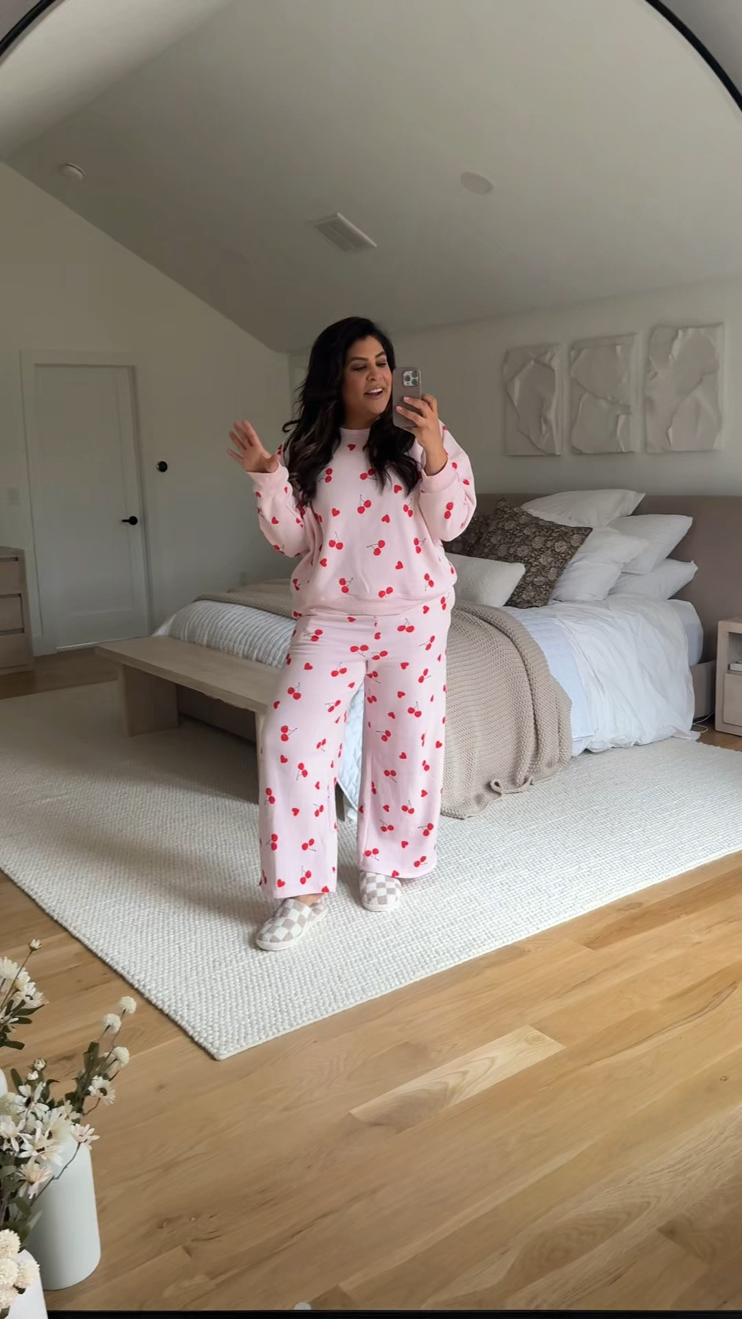 midsize outfit of the day 2.2.25 — this cherry heart set is perfect for Valentine’s Day from target style 💕🍒 I’m wearing a size 1X on top & XXL on bottom — I’m 5’9” 38D size 12/xl! ♡

#LTKSeasonal #LTKFindsUnder50 #LTKMidsize