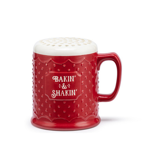 Bakin' and Shakin' Ceramic Powdered Sugar Shaker | DEMDACO