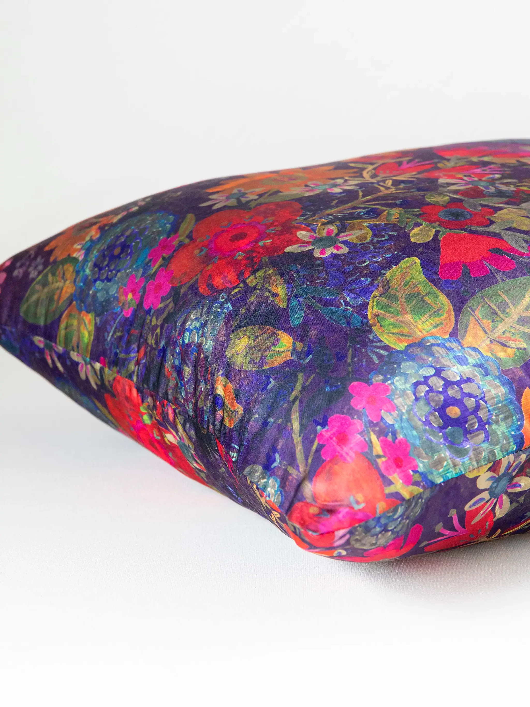 Satin Pillowcase - Dark Floral Garden | Natural Life