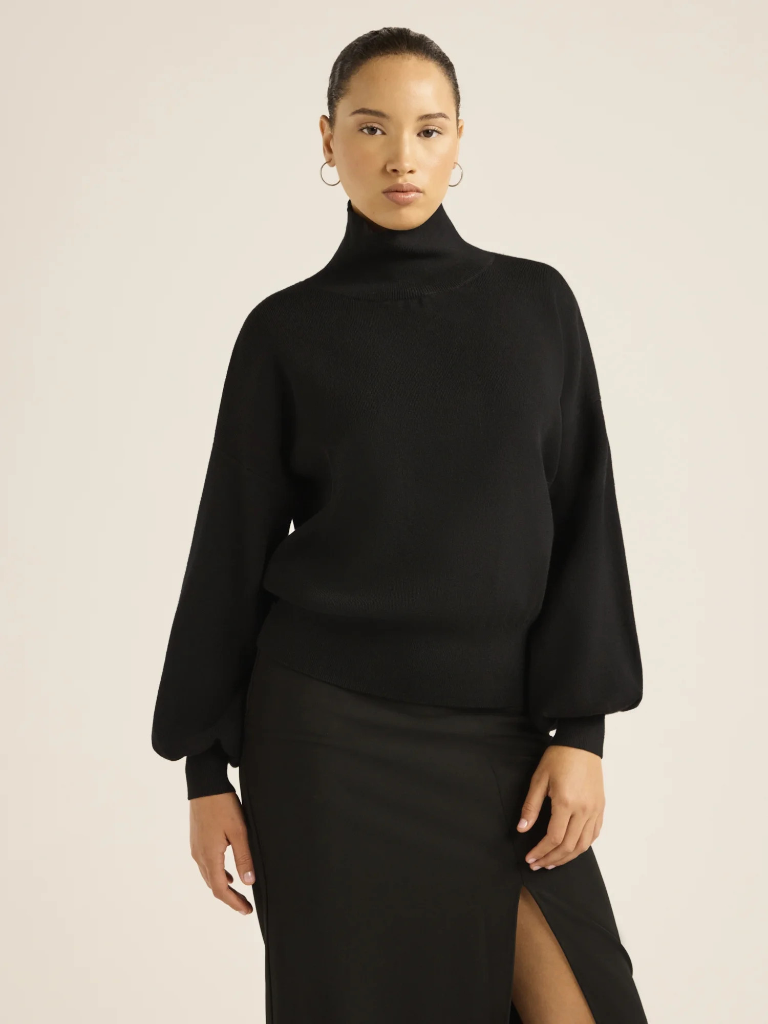 Scoop Women’s Boxy Turtleneck Sweater, Midweight, Sizes XS-XXL | Walmart (US)