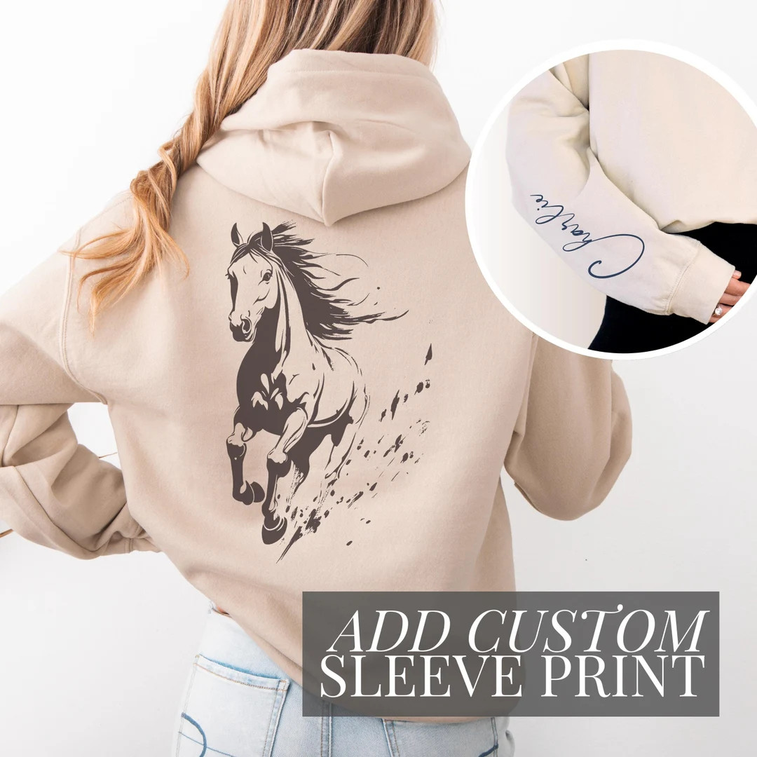 Custom Horse Lover Hoodie Horse Girl Personalized Western Hoodie With Name Gift for Horse Mom Swe... | Etsy (US)