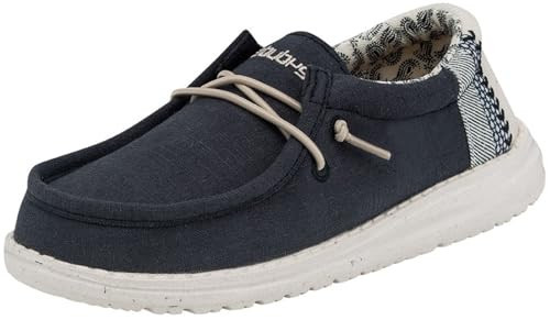 Hey Dude Boy's Wally Youth Linen, Natural Navy, 2 M US Little Kid | Amazon (US)