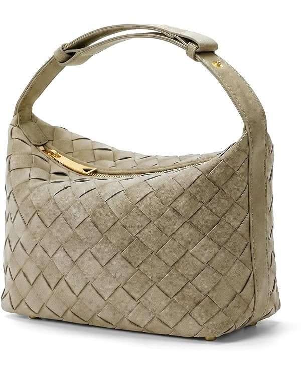 Woven Hobo Handbag for women,Vintage Suede Leather Shoulder Bag with Adjustable Strap | Amazon (US)