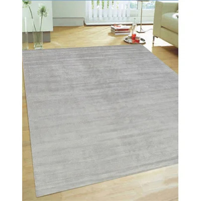 Hand-Knotted Wool Gray/Beige Area Rug | Wayfair North America