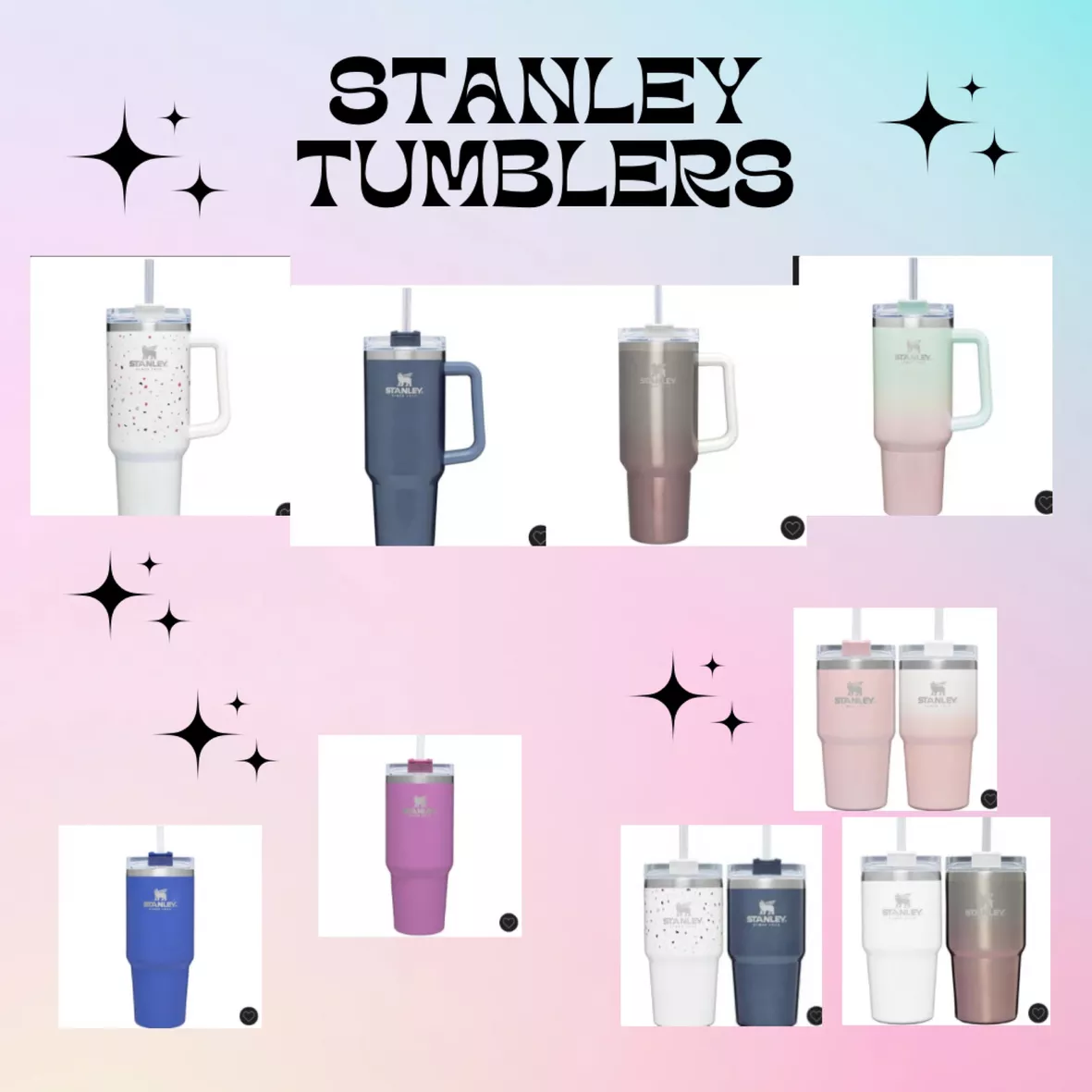 Set of 2 Stanley Adventure Quencher Tumblers 40 20 Oz Pink Parfait Ombre,  Stanley Tumbler Set, Trending Stanley Tumbler, Target Exclusive 