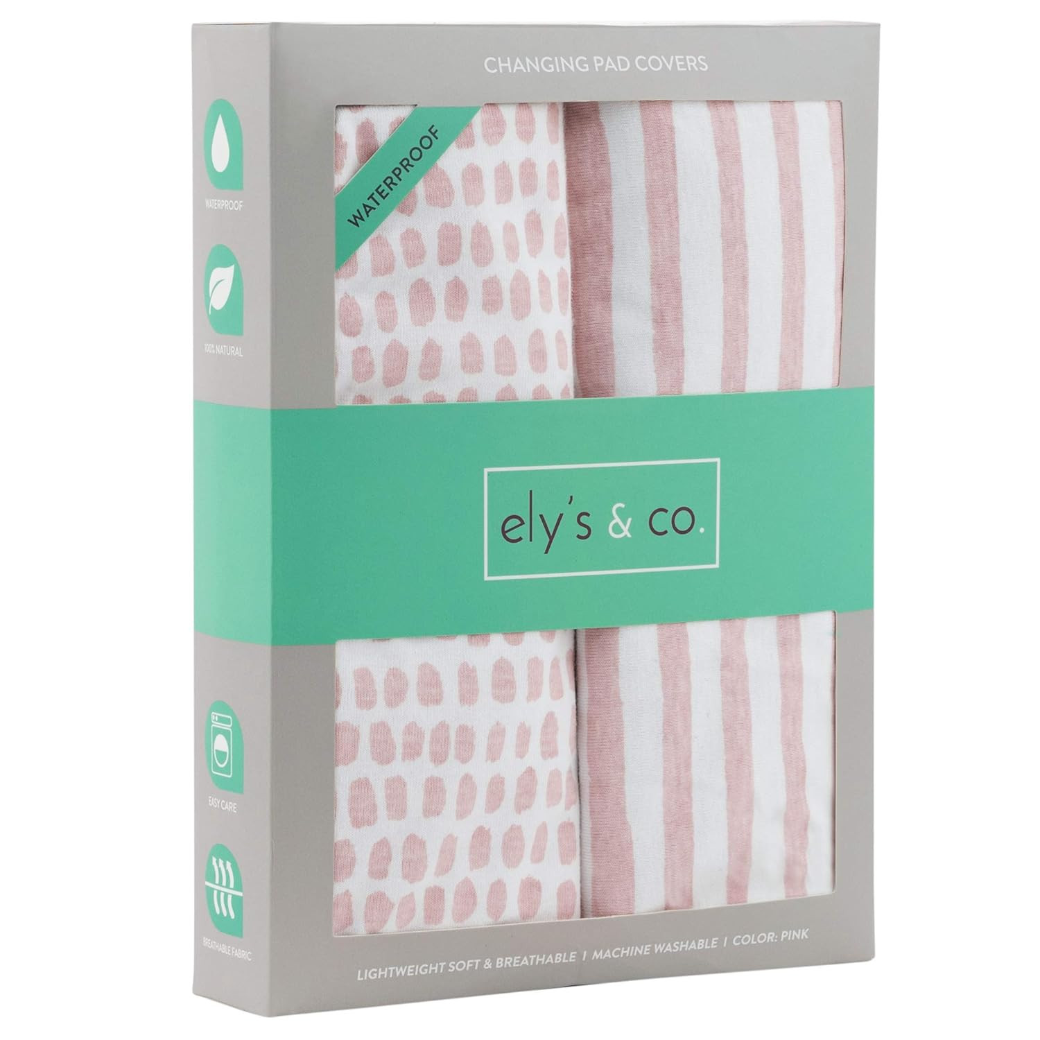 Ely's & Co. Patent Pending Waterproof Changing Pad Cover Set | Cradle Sheet Set by Ely's & Co no ... | Amazon (US)