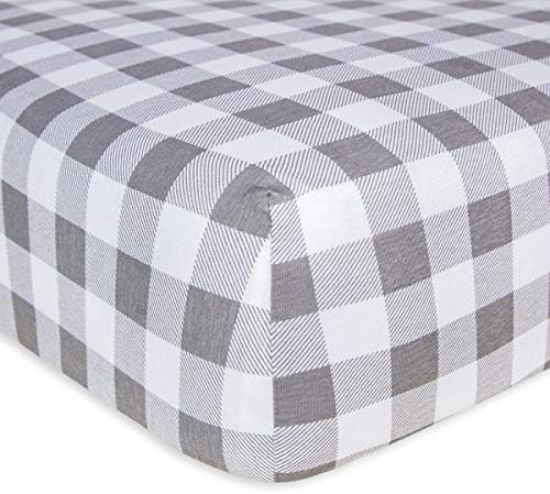 Burt's Bees Baby - Buffalo Check Fitted Crib Sheet, 100% Organic Crib Sheet for Standard Crib and... | Amazon (US)