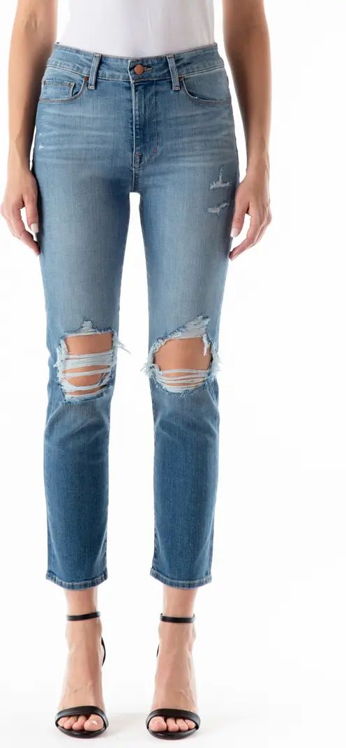 Fidelity Denim Cher High Waist Crop Ankle Straight Jeans | Nordstrom | Nordstrom