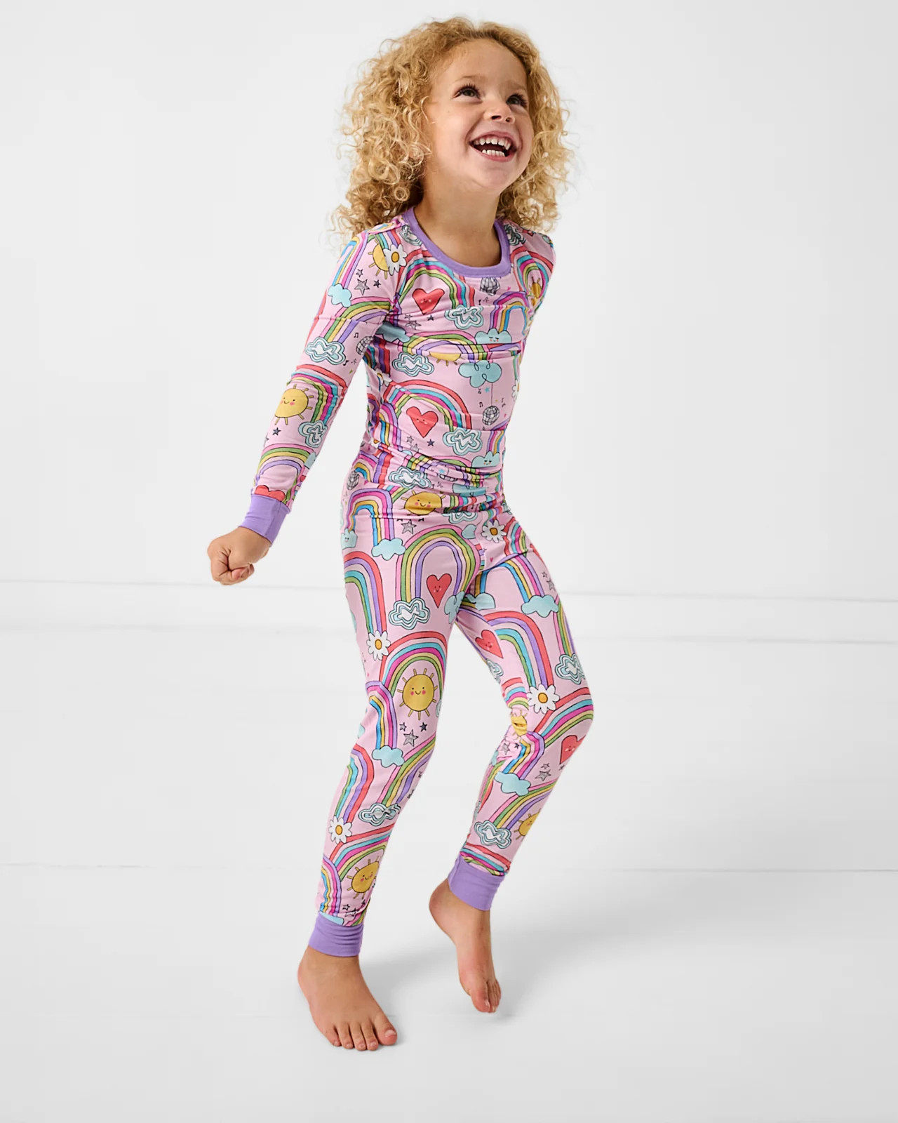 Disco Rainbows Two-Piece Pajama Set | Little Sleepies